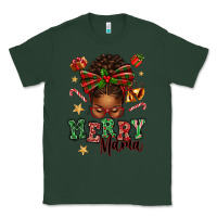 Sports Green merry mama afro messy bun Classic Tee - texasbilliewilder