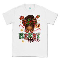 White merry mama afro messy bun Classic Tee - texasbilliewilder