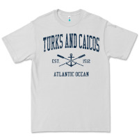 Dove Grey Turks And Caicos Vintage Navy Crossed Oars & Boat Anchor Premium Tee - trangStudio