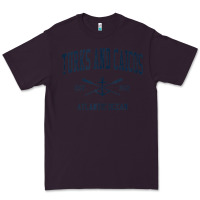 Plum Turks And Caicos Vintage Navy Crossed Oars & Boat Anchor Premium Tee - trangStudio
