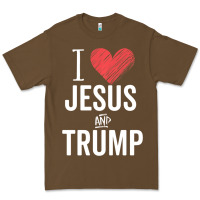 Cacao I Love Jesus And Trump Republican Conservative Gift Premium Tee - trangStudio