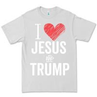 Dove Grey I Love Jesus And Trump Republican Conservative Gift Premium Tee - trangStudio