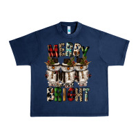 Navy merry and bright Urban Heavy Tee - CowGirlArtShop