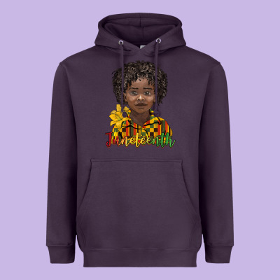 Juneteenth Black Boy Heavyweight Hoodie Designed By Barkaloodesign