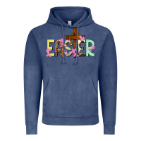 Vintage Denim Easter crown of thorns Easter Day Vintage Hoodie - HowdyJamesFarm