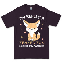 Plum i'm really a fennec fox in a human costume funny gift t shirt Premium Tee - trangStudio