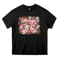 Black Easter Quail Eggs And Leopard Bunny Heavy Core Tee - RanaPortraitStore