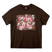 Chocolate Brown Easter Quail Eggs And Leopard Bunny Heavy Core Tee - RanaPortraitStore