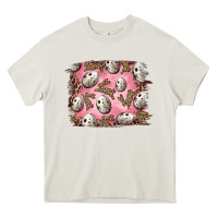 Cream Easter Quail Eggs And Leopard Bunny Heavy Core Tee - RanaPortraitStore