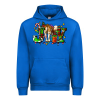 Cobalt joy with baby cow and christmas gifts mistletoe Urban Hoodie - AdoDesignShop