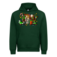 Forest Green joy with baby cow and christmas gifts mistletoe Urban Hoodie - AdoDesignShop
