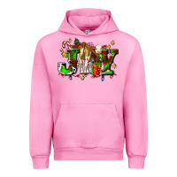Fuchsia Pink joy with baby cow and christmas gifts mistletoe Urban Hoodie - AdoDesignShop