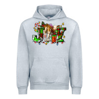 Heather Grey joy with baby cow and christmas gifts mistletoe Urban Hoodie - AdoDesignShop