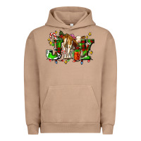 Pigment Burro joy with baby cow and christmas gifts mistletoe Urban Hoodie - AdoDesignShop