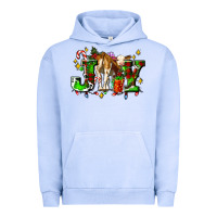 Pigment Grape Ice joy with baby cow and christmas gifts mistletoe Urban Hoodie - AdoDesignShop