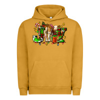 Pigment Peanut Butter joy with baby cow and christmas gifts mistletoe Urban Hoodie - AdoDesignShop