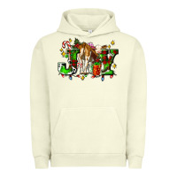 Pigment Pistachio joy with baby cow and christmas gifts mistletoe Urban Hoodie - AdoDesignShop