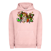 Joy With Baby Cow And Christmas Gifts Mistletoe Urban Hoodie | Teevron