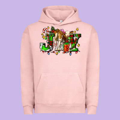 Joy With Baby Cow And Christmas Gifts Mistletoe Urban Hoodie Designed By Adodesignshop