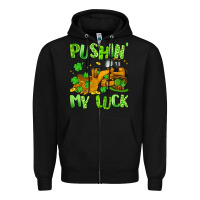 Black pushin' my luck Zipper Hoodie - Artiststas