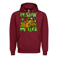 Burgundy pushin' my luck Zipper Hoodie - Artiststas