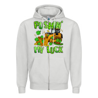 Dove Grey pushin' my luck Zipper Hoodie - Artiststas