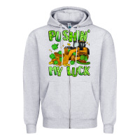 Heather Grey pushin' my luck Zipper Hoodie - Artiststas