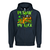Navy pushin' my luck Zipper Hoodie - Artiststas