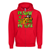 Red pushin' my luck Zipper Hoodie - Artiststas