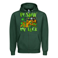 Sports Green pushin' my luck Zipper Hoodie - Artiststas