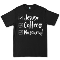 Black Checklist Jesus Coffee Mascara Premium Tee - trangStudio