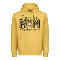 Antique Gold Iam Boy Mom Nothing Scares Me Premium Hoodie - CowhideDigitalArt