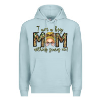 Blue Mist Iam Boy Mom Nothing Scares Me Premium Hoodie - CowhideDigitalArt
