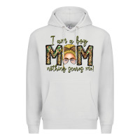 Dove Grey Iam Boy Mom Nothing Scares Me Premium Hoodie - CowhideDigitalArt