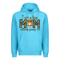 Ocean Blue Iam Boy Mom Nothing Scares Me Premium Hoodie - CowhideDigitalArt