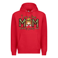 Red Iam Boy Mom Nothing Scares Me Premium Hoodie - CowhideDigitalArt
