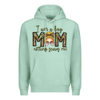 Seafoam Iam Boy Mom Nothing Scares Me Premium Hoodie - CowhideDigitalArt