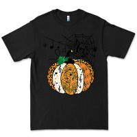 Black halloween pumpkin music symbols music teacher halloween t shirt copy Premium Tee - trangStudio
