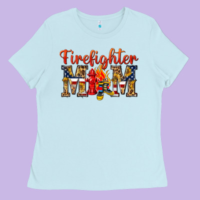 Firefighter Mom Ladies Tee Designed By Texasbilliewilder