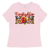 Bubblegum Pink Firefighter Mom Ladies Tee - texasbilliewilder