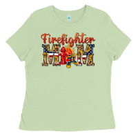 Matcha Firefighter Mom Ladies Tee - texasbilliewilder