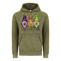 Vintage Olive Mardi Gras with my gnomies Vintage Hoodie - HowdyJamesFarm
