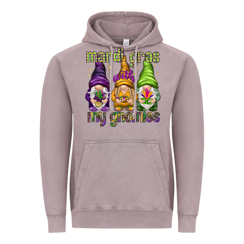Mardi Gras With My Gnomies Vintage Hoodie by HowdyJamesFarm | Teevron