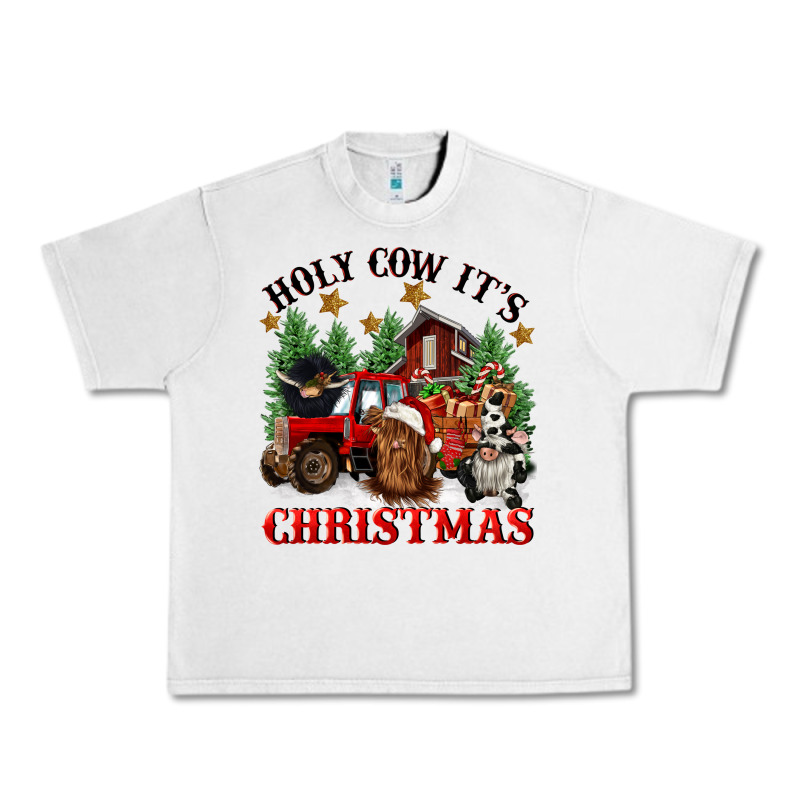 Holy Cow Its Christmas Urban Heavy Tee by CowGirlArtShop | Teevron