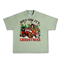 Oil Green holy cow its christmas Urban Heavy Tee - CowGirlArtShop