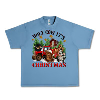 Pebble Blue holy cow its christmas Urban Heavy Tee - CowGirlArtShop