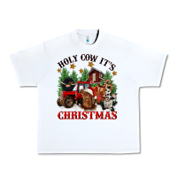 White holy cow its christmas Urban Heavy Tee - CowGirlArtShop
