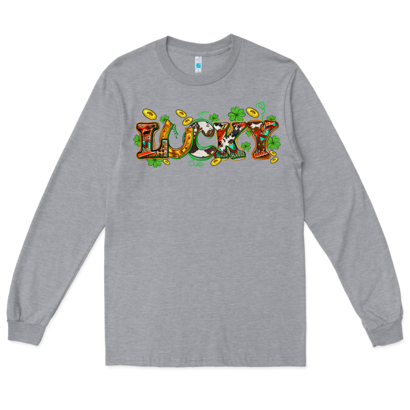 St. Patrick's Western Lucky And Shamrocks Long Sleeve Tee by OliviaCreatesArt | Teevron
