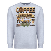 Heather Grey coffee is my best friend Premium Sweatshirt - BarkalooDesign