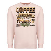 Pale Pink coffee is my best friend Premium Sweatshirt - BarkalooDesign